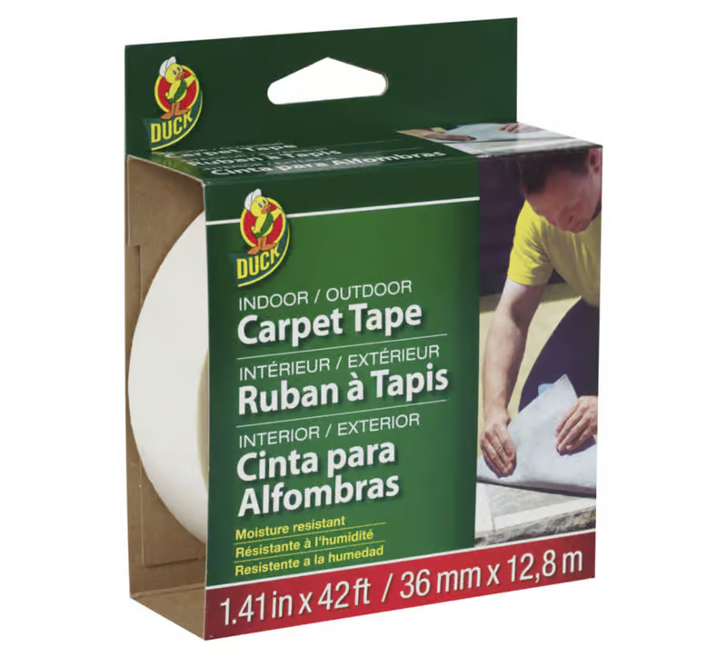 Duck 1.41 in. W X 42 ft. L Polyester Indoor and Outdoor Carpet Tape