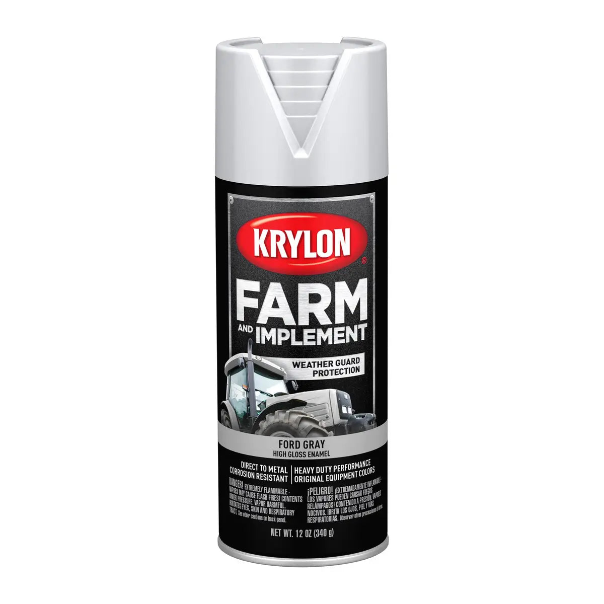 KRYLON Ford Gray High Gloss Farm and Implement Brush On-Paint