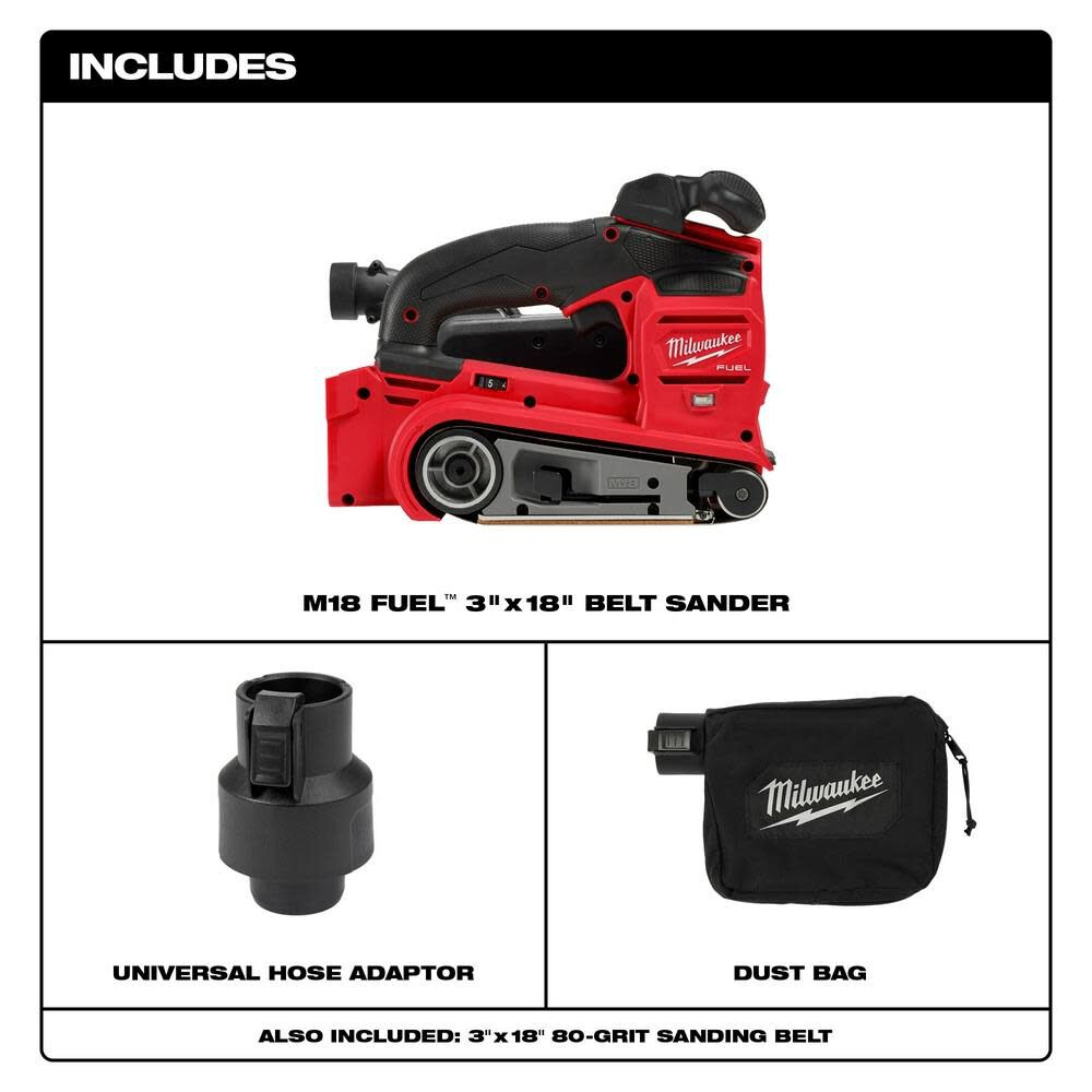Milwaukee M18 FUEL 3" x 18" Belt Sander