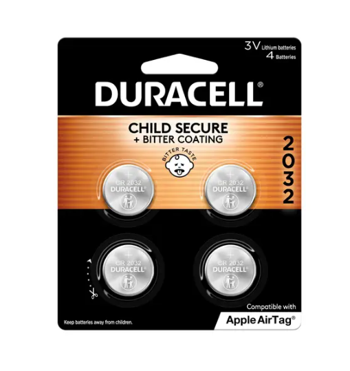 DURACELL 4-Pack 2032 3V Lithium Coin Battery