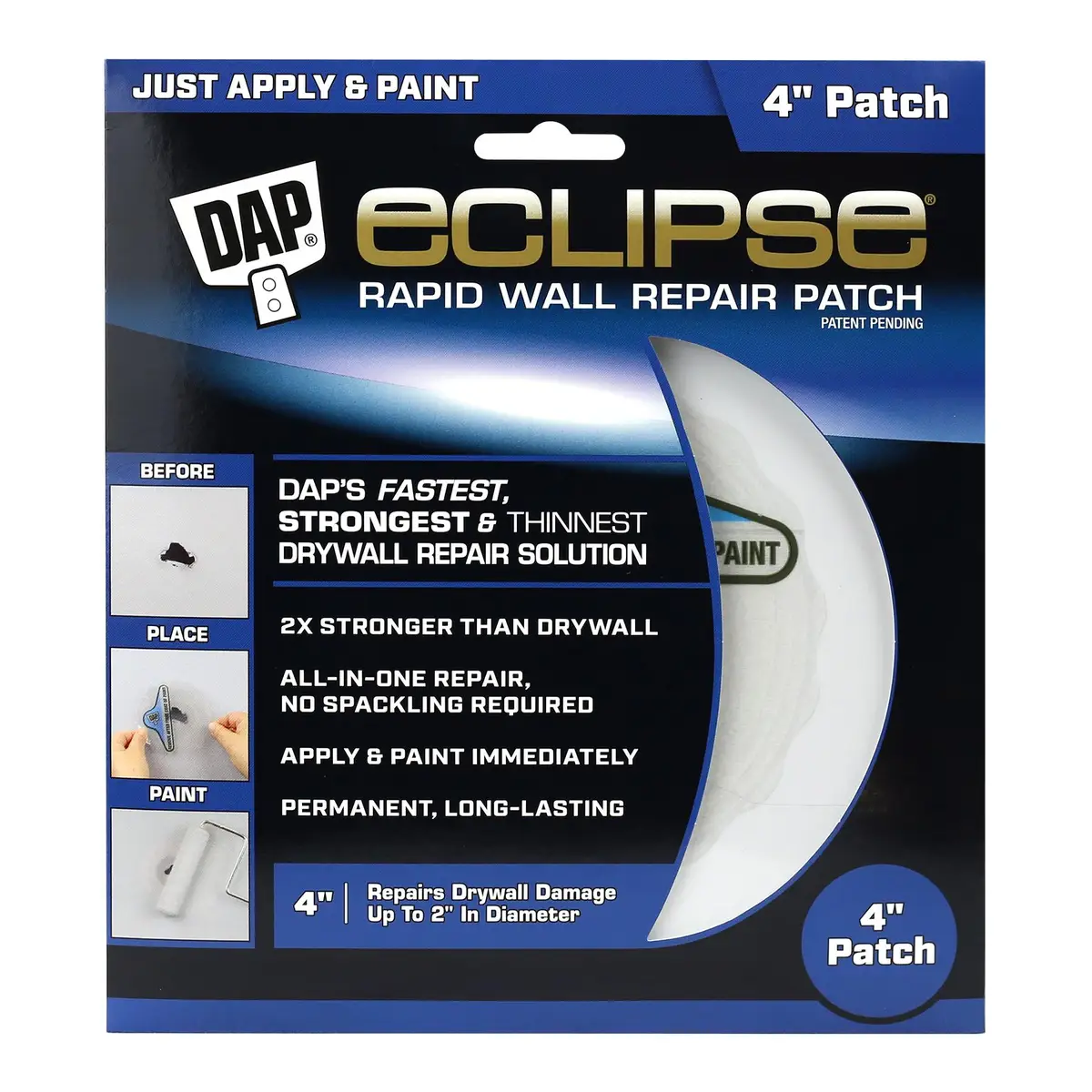 DAP 4" White Eclipse Rapid Wall Repair Patch