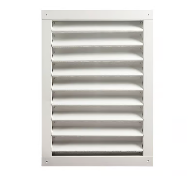 Master Flow 18 in. W X 24 in. L White Aluminum Wall Louver
