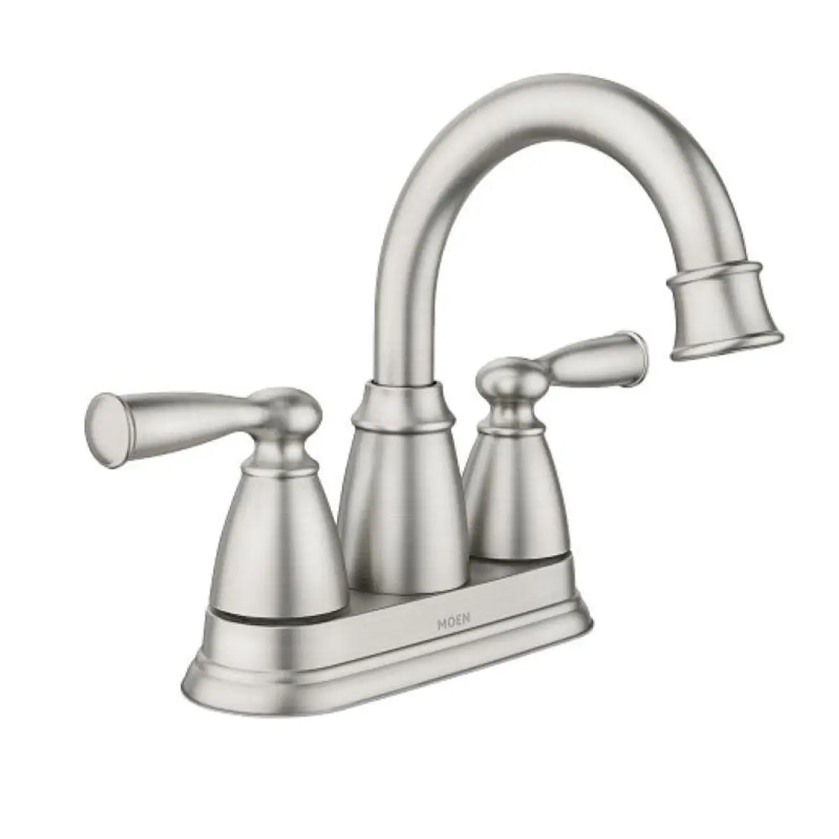 MOEN Spot Resist Nickel Banbury Two Handle High Arc Bathroom Faucet
