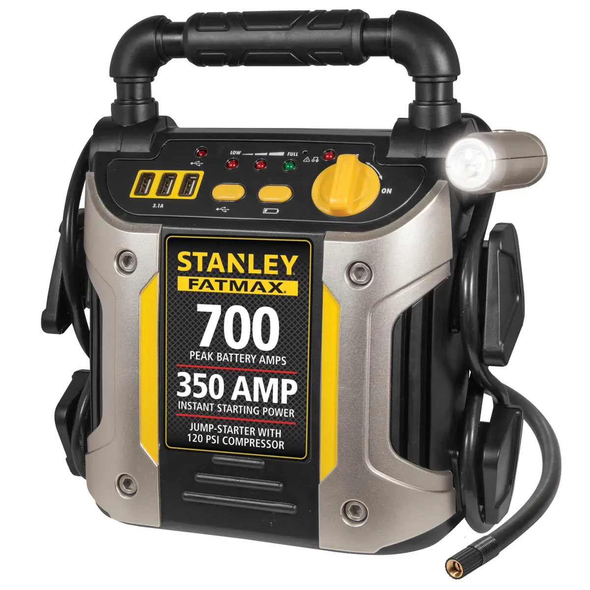 STANLEY 700 Peak Amp Jump Starter with Compressor
