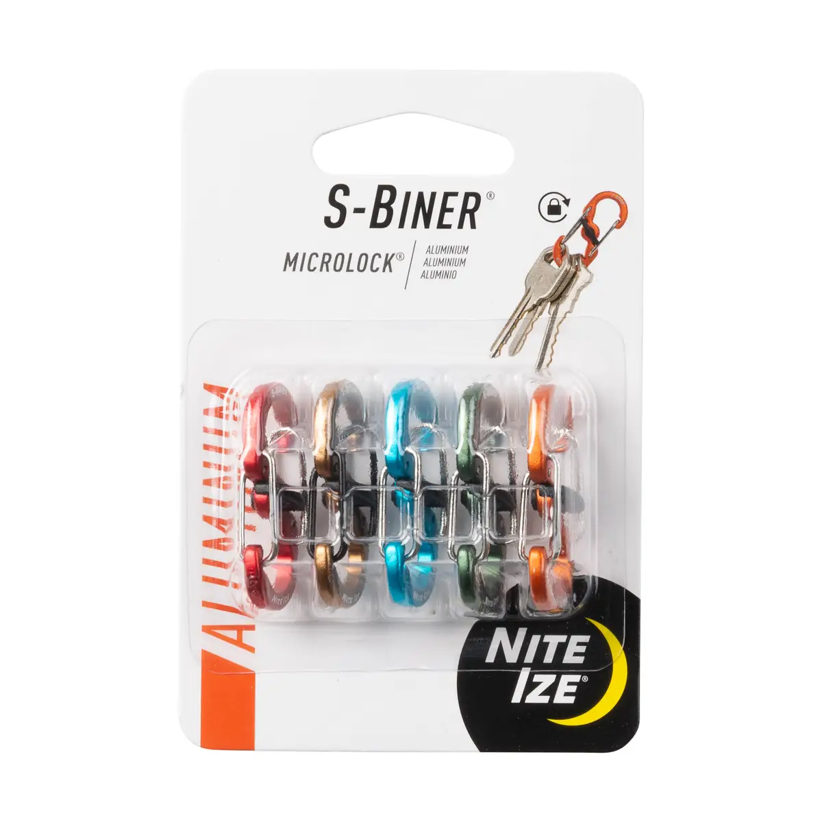 NITE IZE 5-Pack S-Biner Aluminum MicroLock