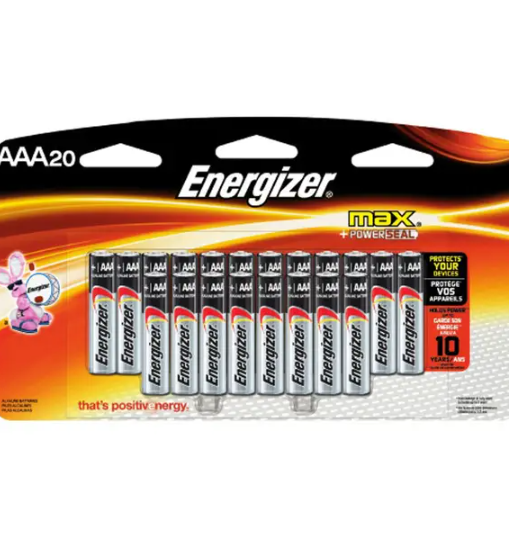 ENERGIZER 20-Pack Max AAA Batteries