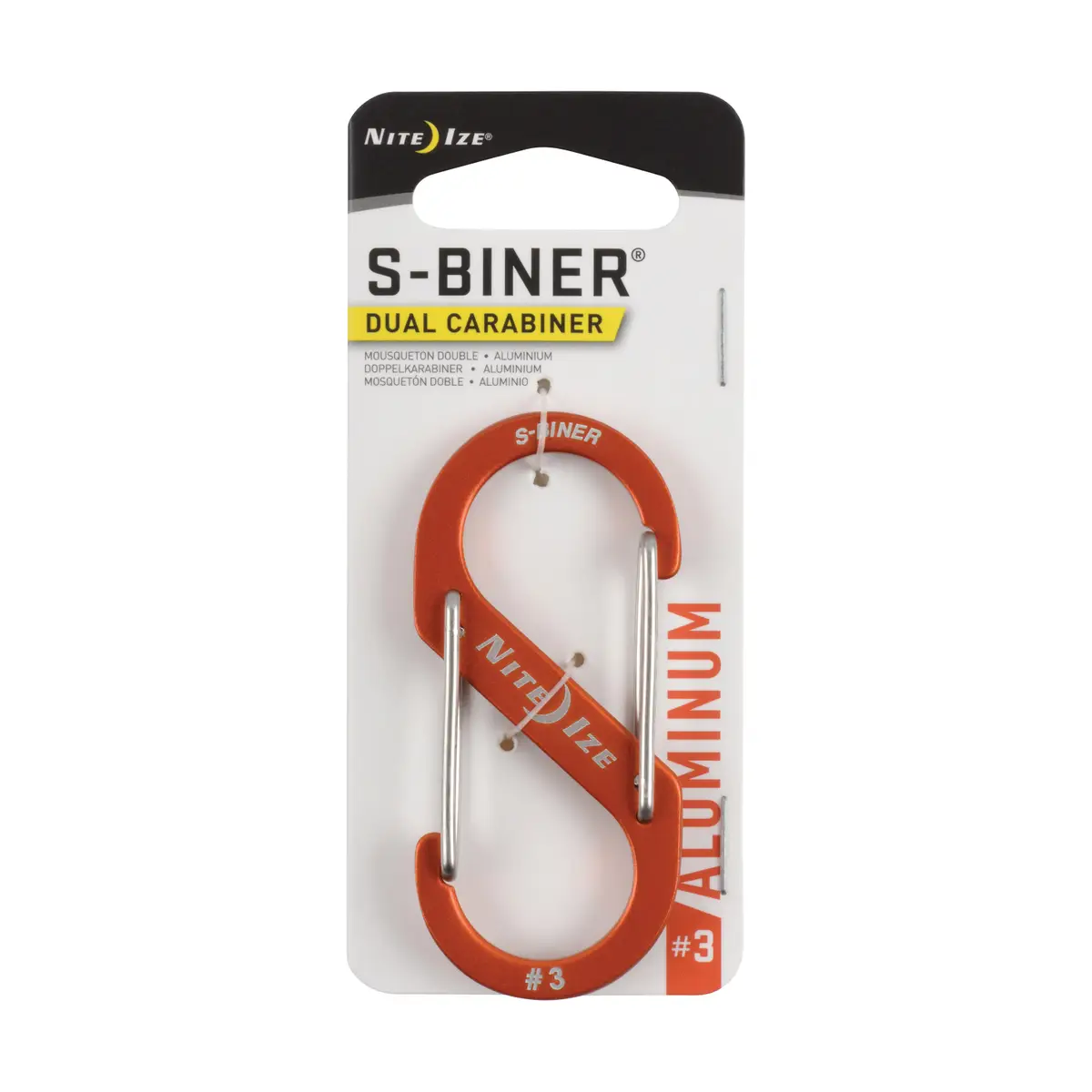 NITE IZE S-Biner Dual Carabiner Aluminum #3-Orange