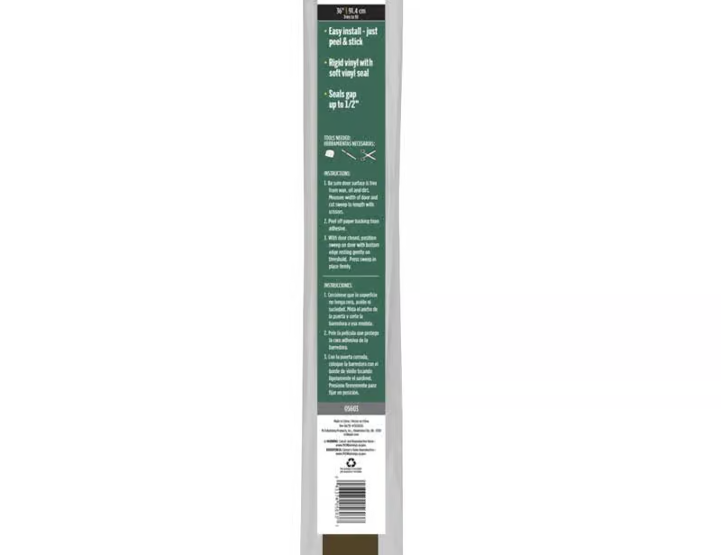 M-D Building Products Brown Vinyl Sweep For Doors 36 in. L X 1.25 in.