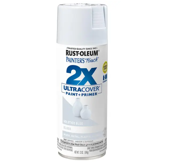 RUST - OLEUM 12 oz Painter's Touch 2X Ultra Cover Gloss Solstice Blue Spray Paint & Primer