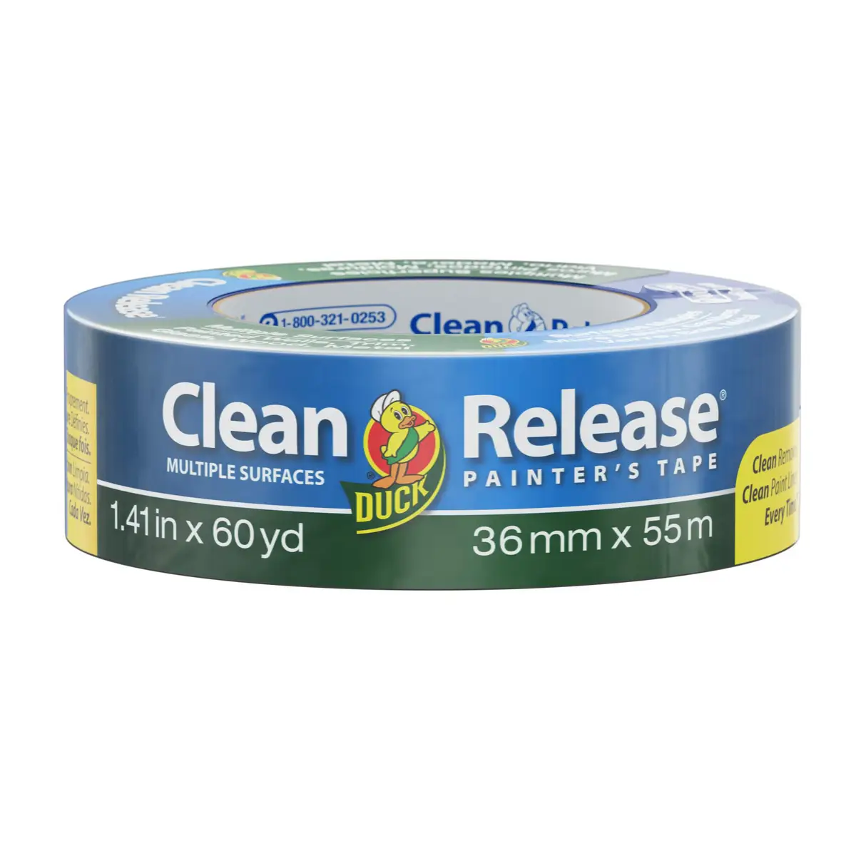 DUCK TAPE Clean Release 1.41 in. x 60 yd. Blue Painter's Tape
