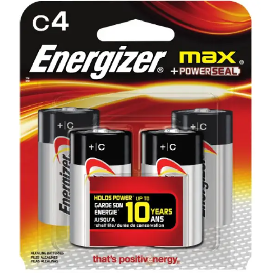 ENERGIZER Max "C" Alkaline Batteries