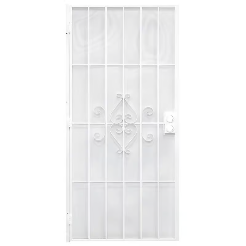 Precision 80 in. H X 36 in. W Regal White Steel Security Door