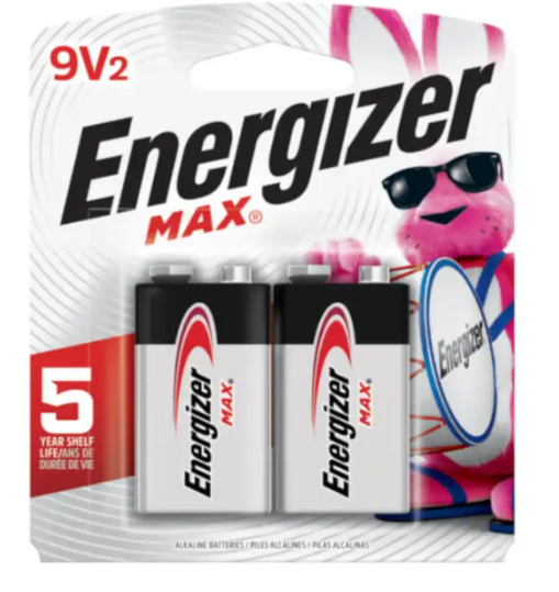 ENERGIZER 2-Pack MAX Alkaline 9V batteries