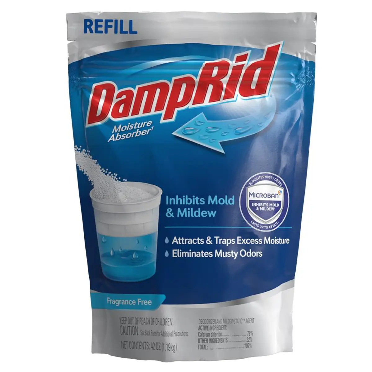 DAMPRID 42 oz Fragrance Free Refill