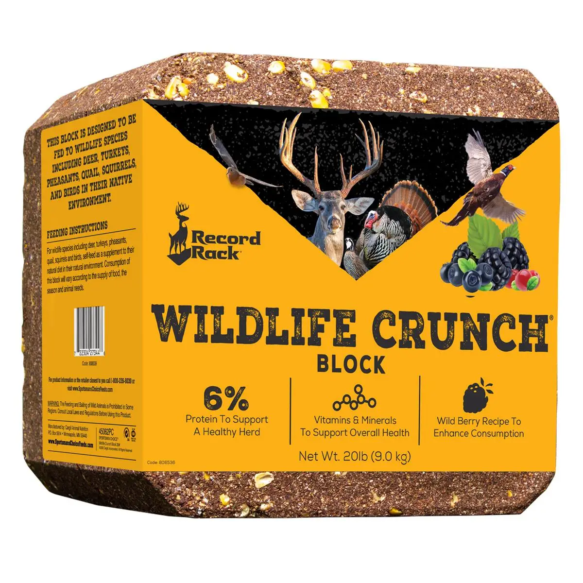 RECORD RACK 20 lb Record Rack Wildlife Crunch Block