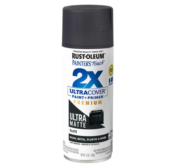 RUST- OLEUM 12 oz Painter's Touch 2X Ultra Cover Ultra Matte Slate Spray Paint & Primer