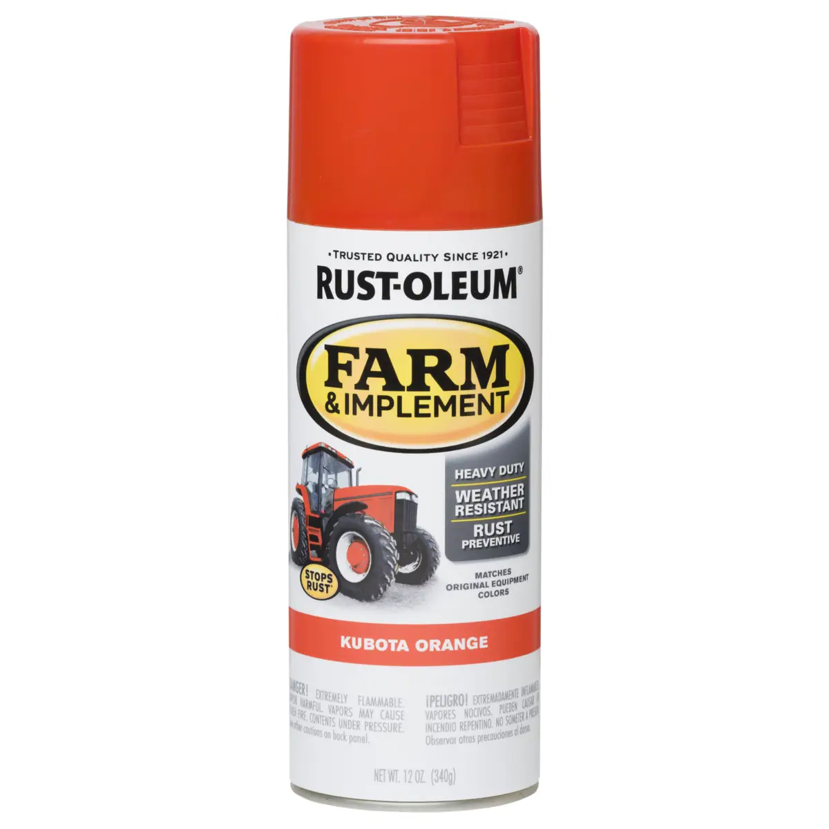 RUST- OLEUM 12 oz Farm & Implement Kubota Orange Spray Paint