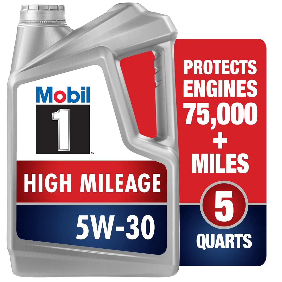 MOBIL1 5 Quart High Mileage 5W-30 Full Synthetic Motor Oil