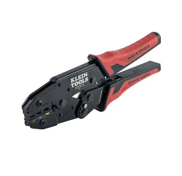 KLEIN TOOLS Ratcheting Crimper 10-22 AWG - Insulated Terminals
