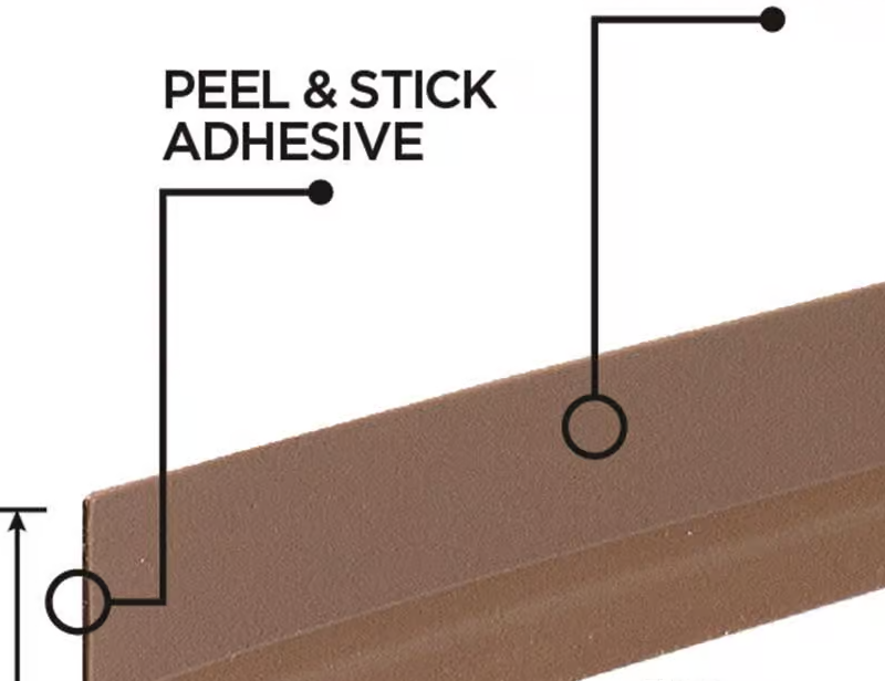 M-D Building Products Brown Vinyl Sweep For Doors 36 in. L X 1.25 in.