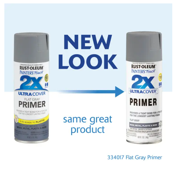 RUST-OLEUM 12 oz Painter's Touch 2X Ultra Cover Flat Gray Spray Primer