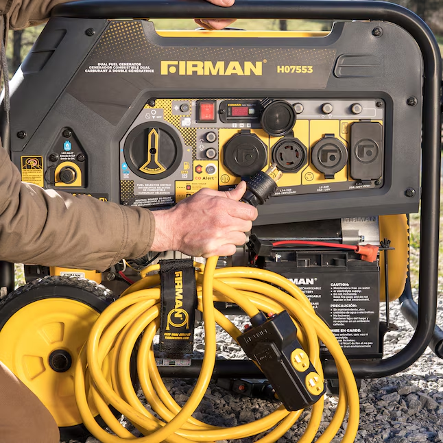 Firman Hybrid 9400 / 7500-Watt Dual Fuel (Gasoline/Propane) Portable Generator - H07553