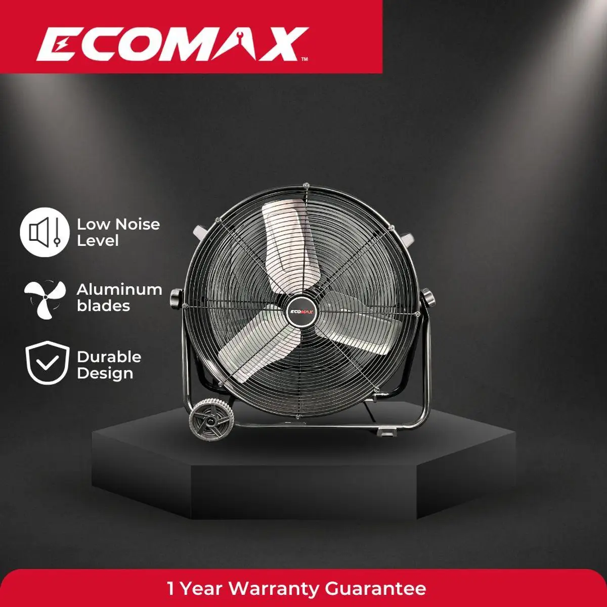ECOMAX 24" High Velocity Drum Fan