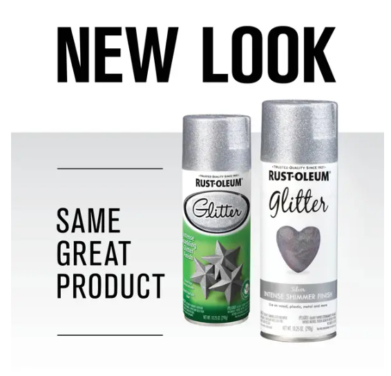 RUST- OLEUM 10.25 oz Silver Glitter Spray & Sealer