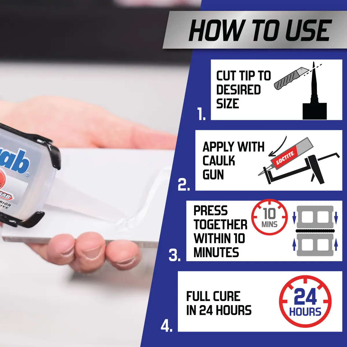 LOCTITE 9 oz Power Grab Ultimate Crystal Clear Construction Adhesive