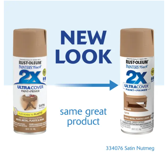 RUST- OLEUM 12 oz Painter's Touch 2X Ultra Cover Satin Nutmeg Spray Paint & Primer