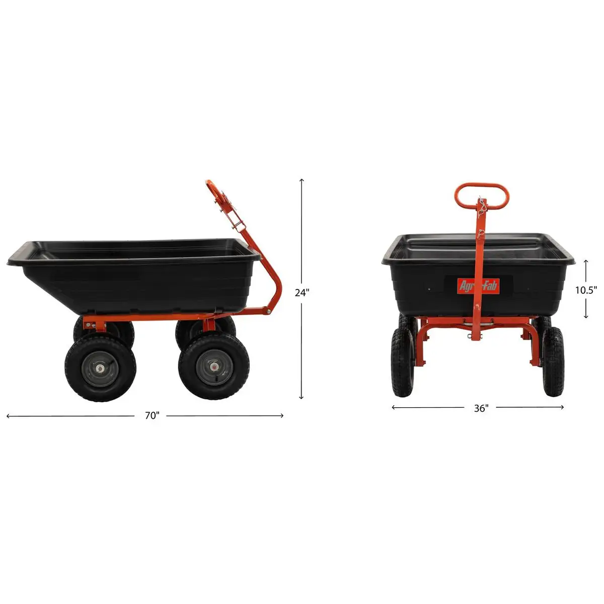 AGRI- FAB Four Wheel Poly Garden Cart