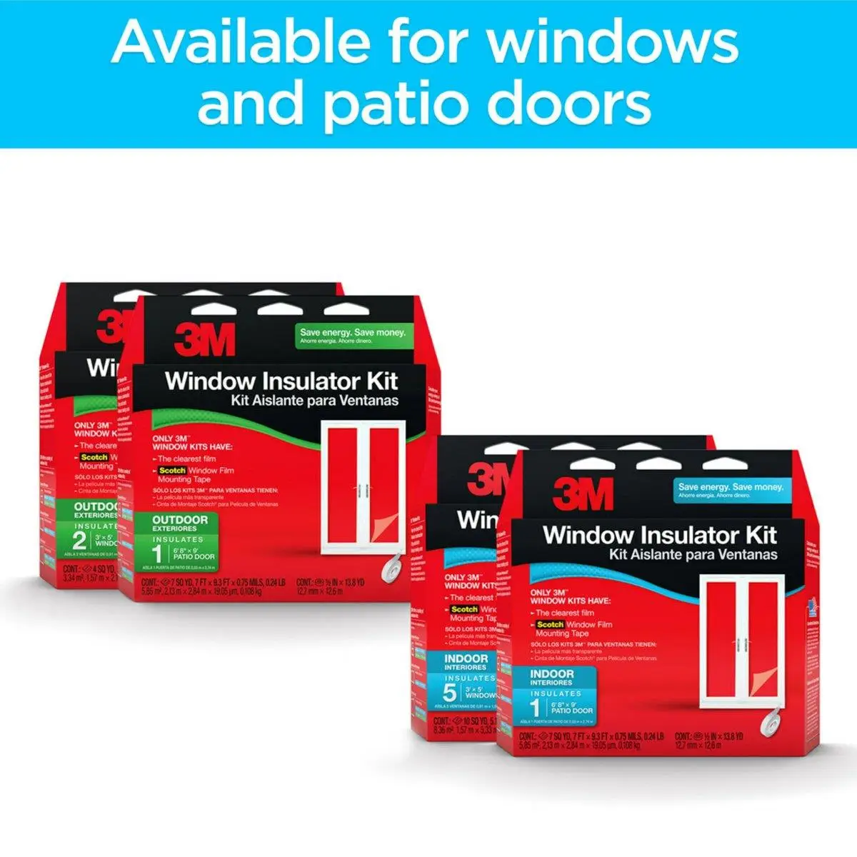 3M 6' 8" x 9' Indoor Patio Door Insulator Kit