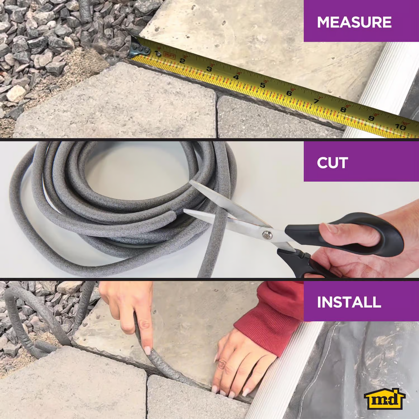 M-D Building Products Gray Foam Caulk Backer Rod For Gaps and Openings 120 in. L X 1 in.