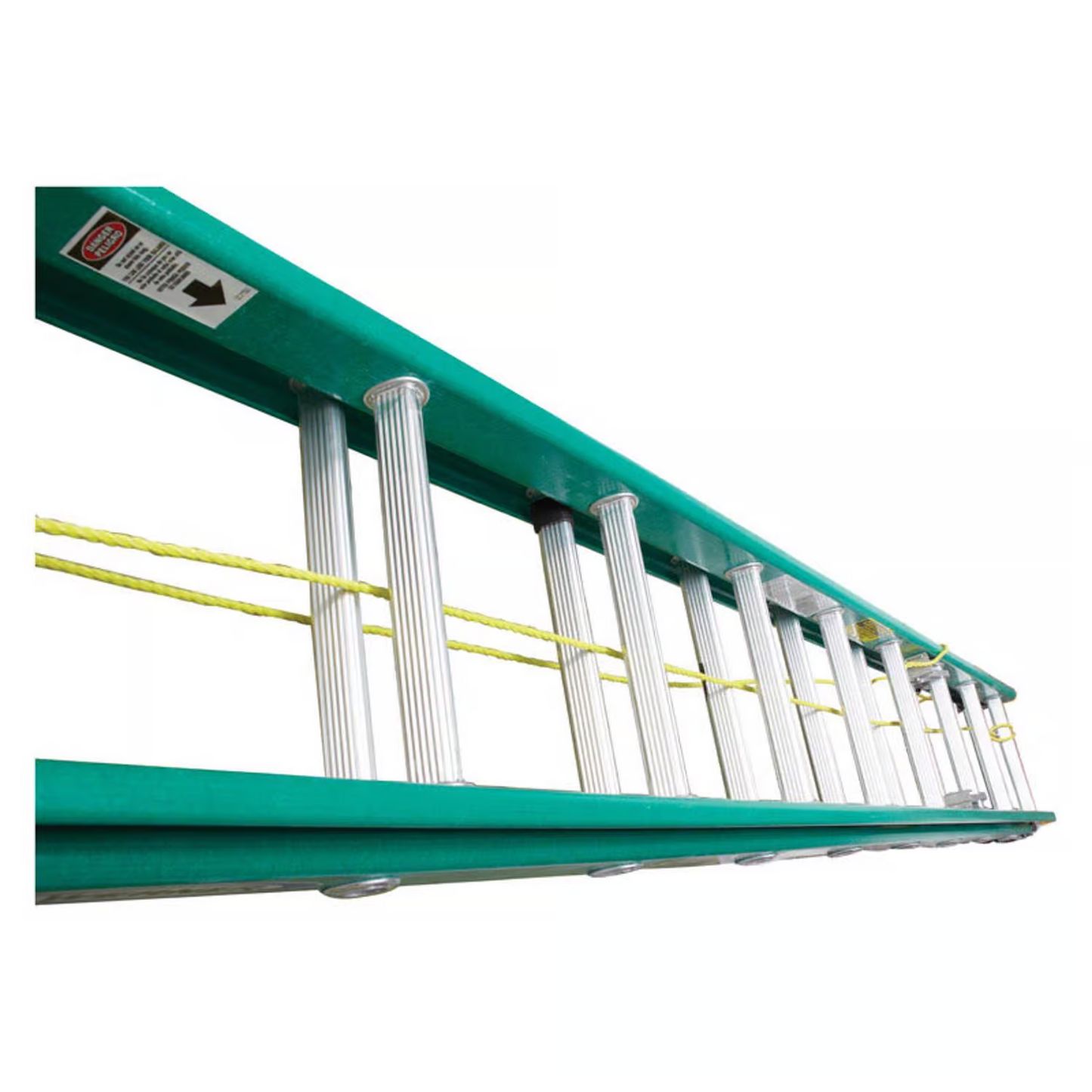 Werner 20 ft. H Fiberglass Extension Ladder Type II 225 lb. capacity