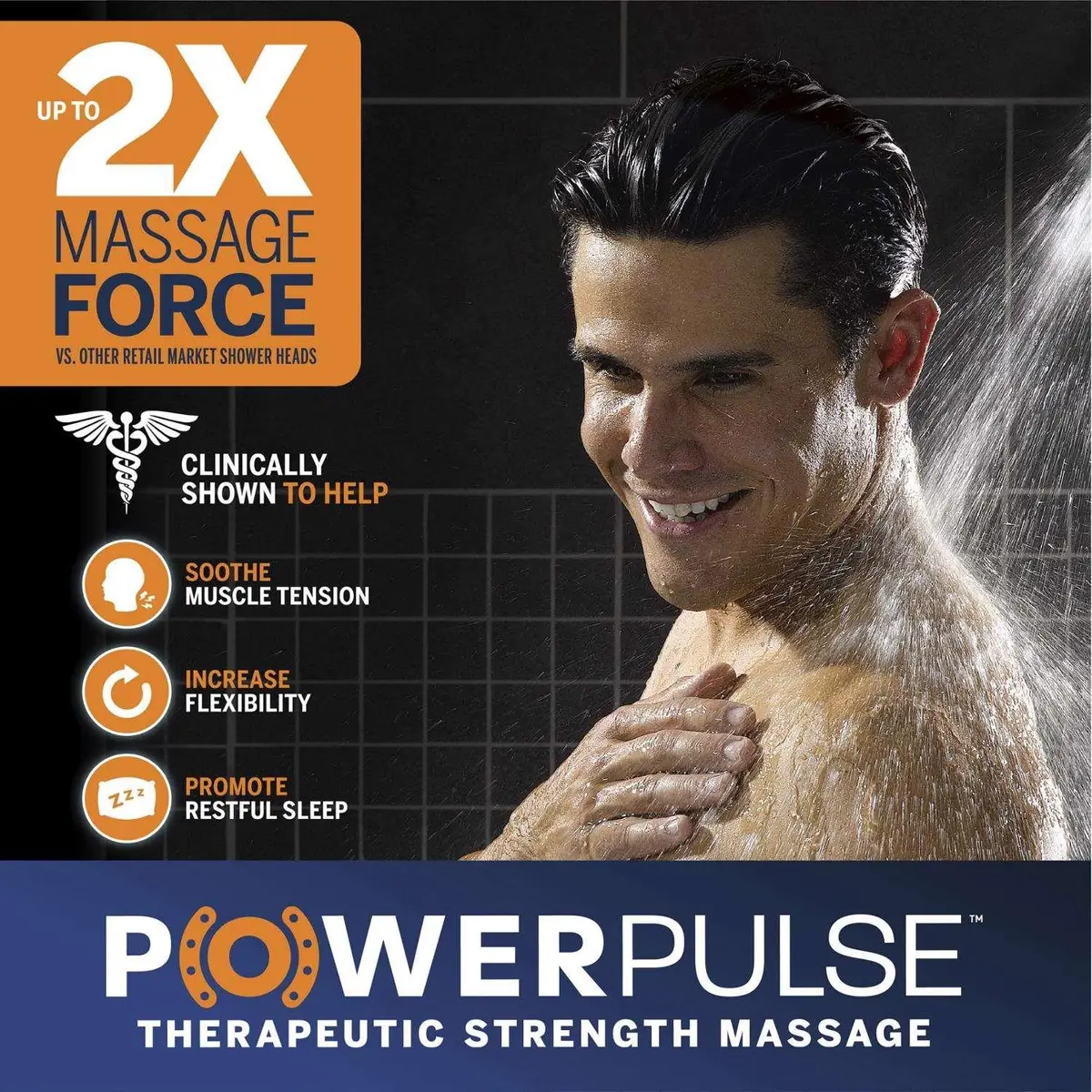 WATERPIK One-Touch PowerPulse Massage Dual Shower System