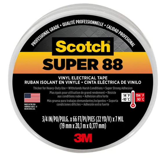 SCOTCH 3/4" x 66' Super 88 Vinyl Electrical Tape