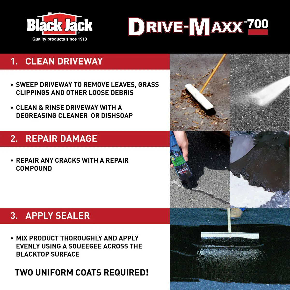 BLACK JACK 4.75 Gallon Drive Maxx 700 Driveway Resurfacing Filler and Sealer