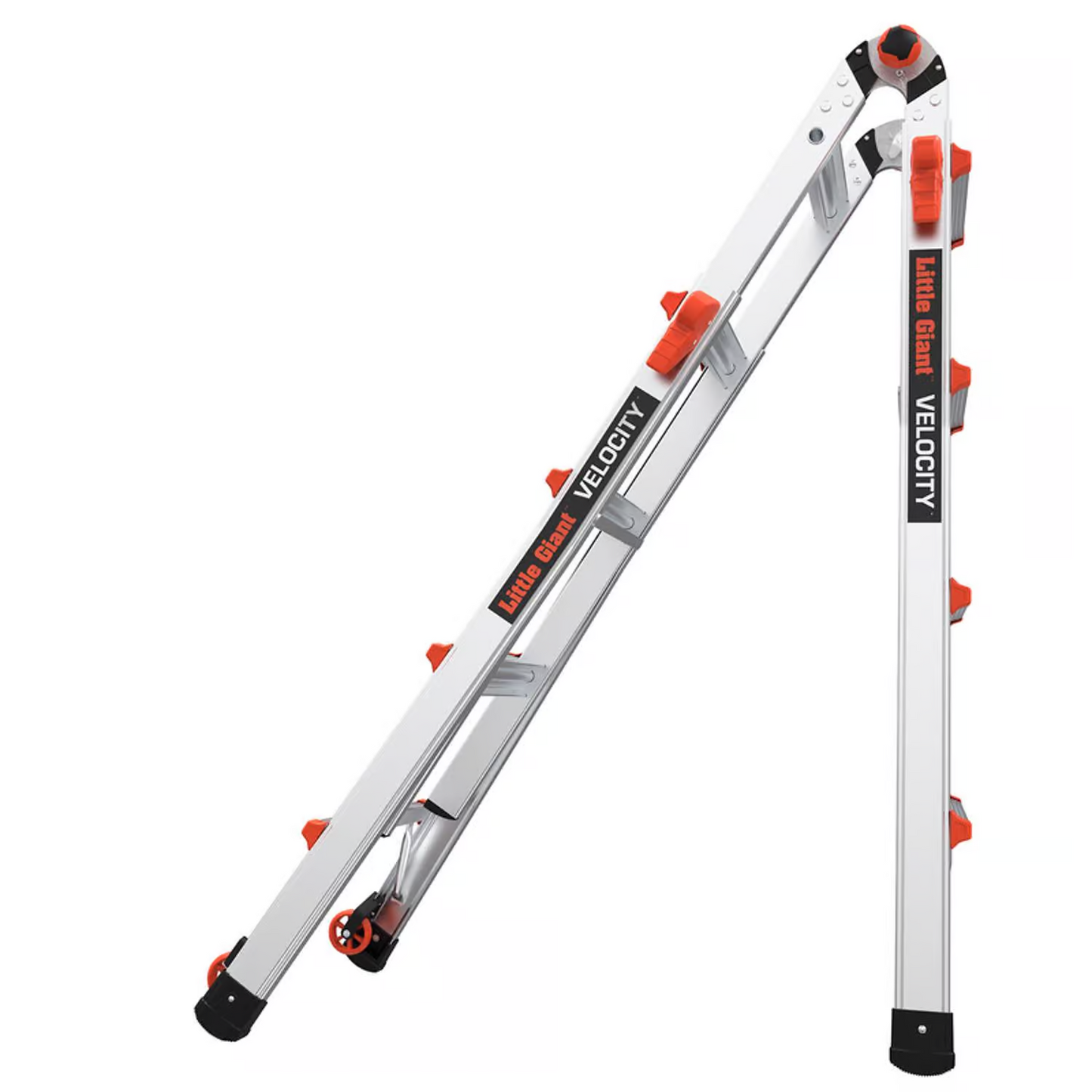 Little Giant Velocity 17 ft. H Aluminum Telescoping Multi-Position Ladder Type IA 300 lb. capacity