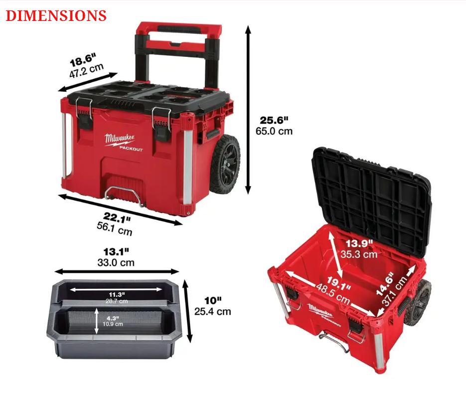 Milwaukee Packout Rolling Tool Box