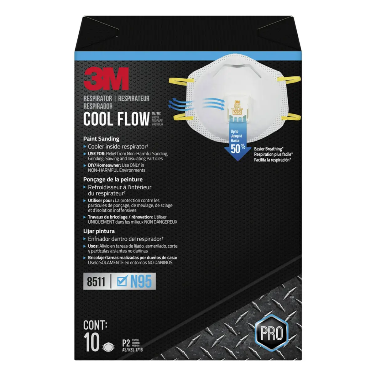 3M 10-Count Paint Sanding Valved Respirator