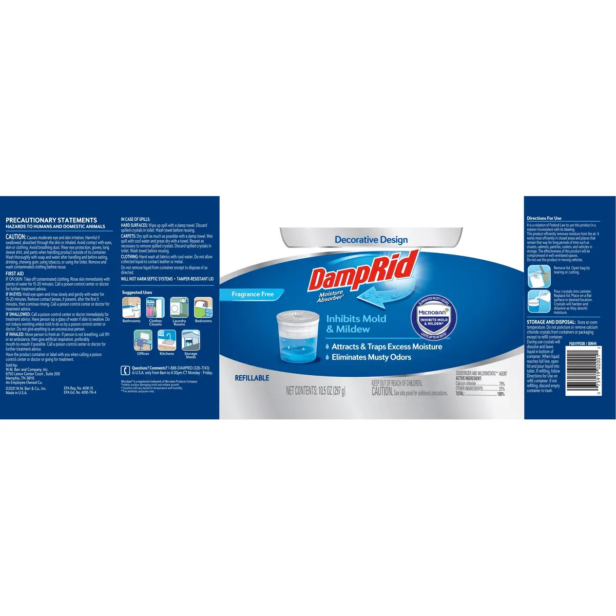 DAMPRID 10.5 oz Fragrance Free Absorber