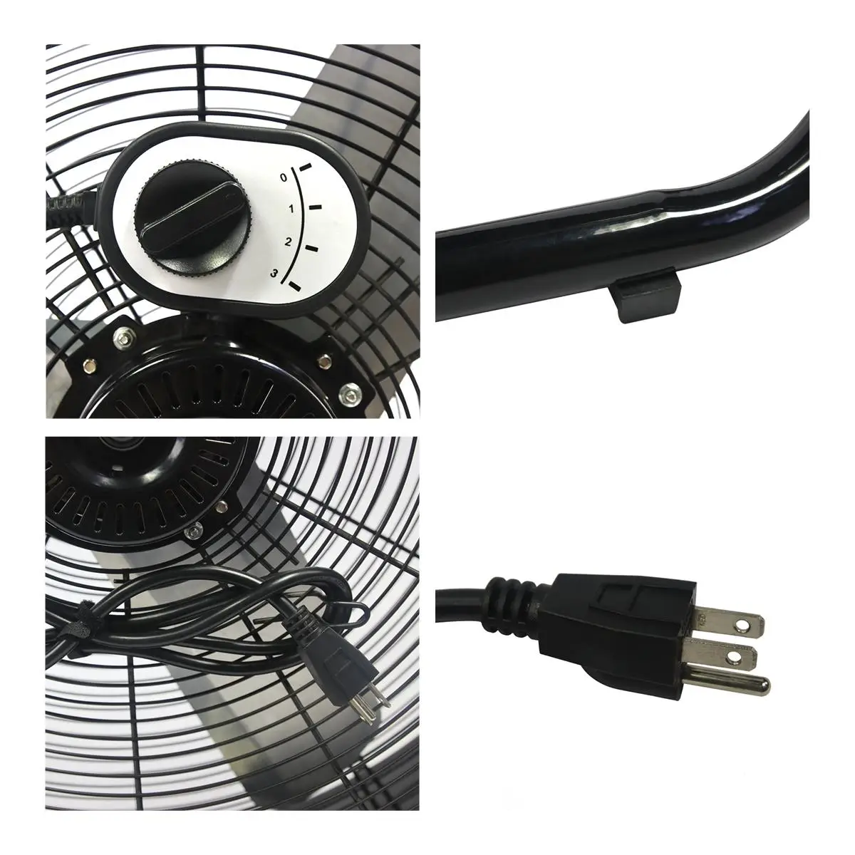 MAXXAIR 24" Black Narrow Profile Tilt Fan