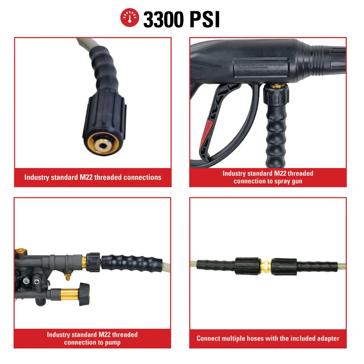 SIMPSON 1/4" x 30' x 3300 PSI Morflex Cold Water Replacement/Extension Hose