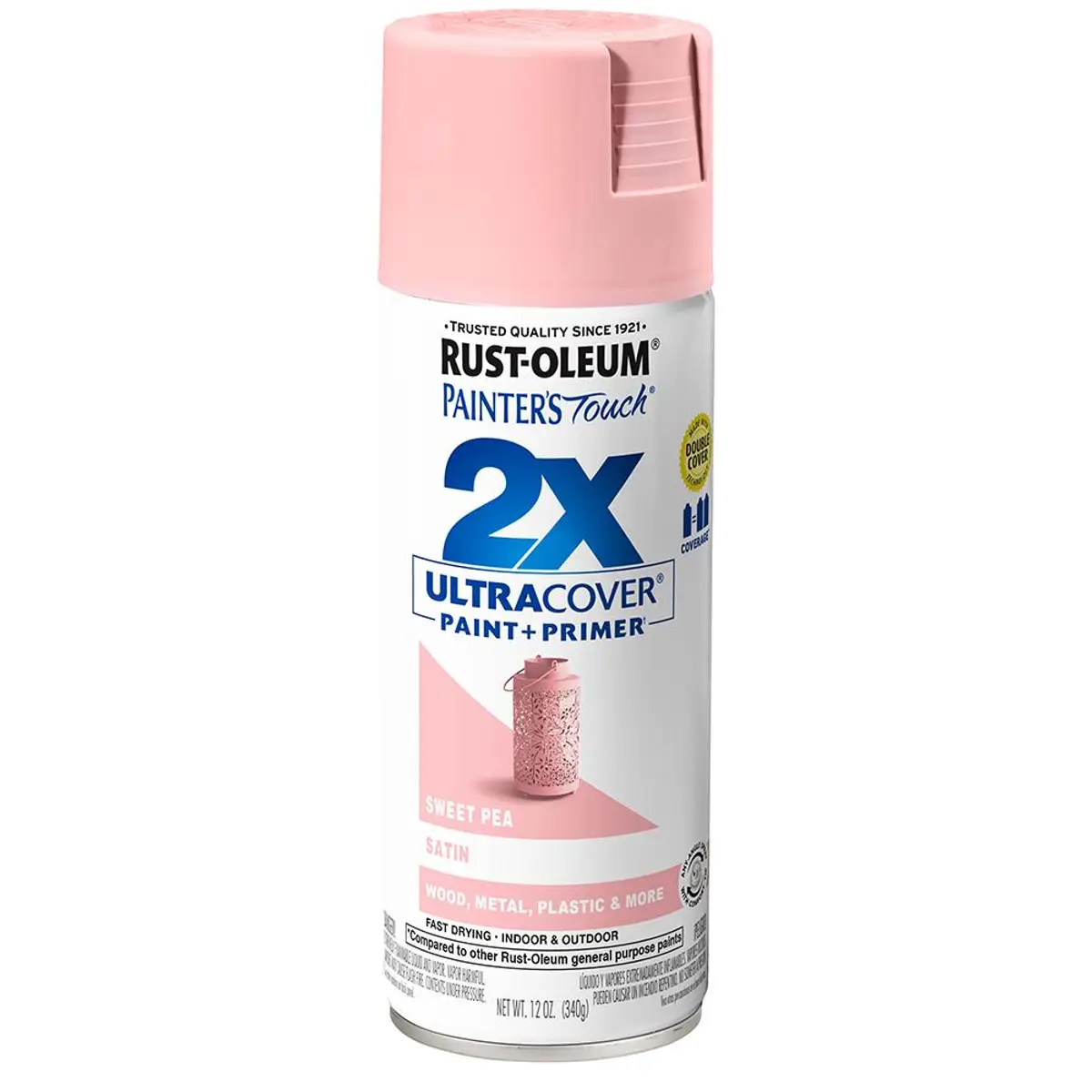 RUST- OLEUM 12 oz Painter's Touch 2X Ultra Cover Satin Sweet Pea Spray Paint & Primer