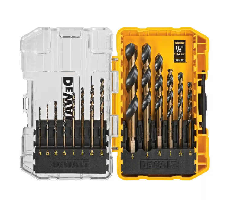 DEWALT Black and Gold Twist Drill Bit Set - Black Oxide