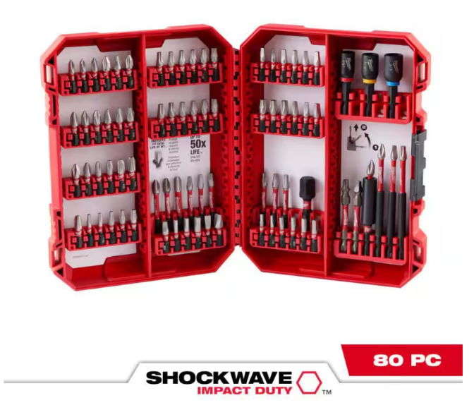 Milwaukee 80-Piece SHOCKWAVE Impact Duty Driver Bit Set