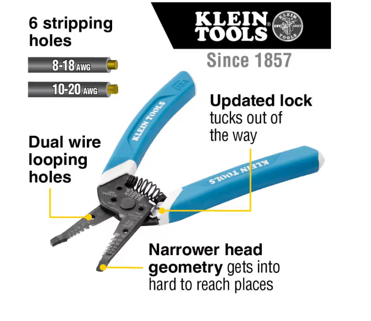 KLEIN TOOLS 8-20 AWG Klein-Kurve Wire Stripper/Cutter