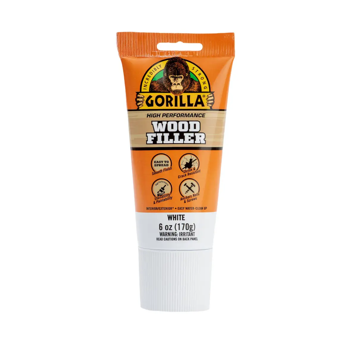 GORILLA 6 oz White Wood Filler Tube