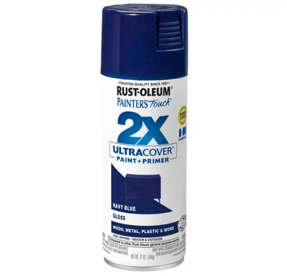 RUST-OLEUM 12 oz Painter's Touch 2X Ultra Cover Gloss Navy Blue Spray Paint & Primer