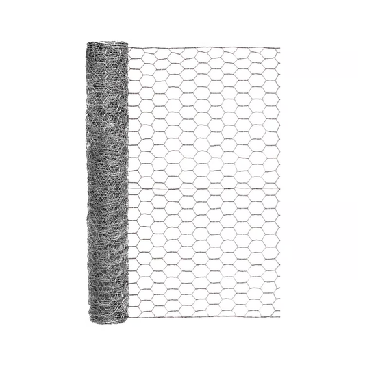Garden Craft 24 in. H X 25 ft. L Galvanized Steel Poultry Netting 1 in.